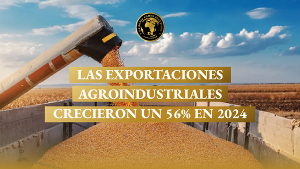 Las exportaciones agroindustriales crecieron un 56% en 2024
